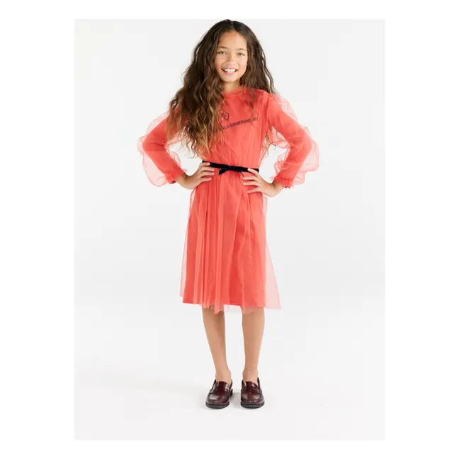 Tortoise Tulle Dress | Red
