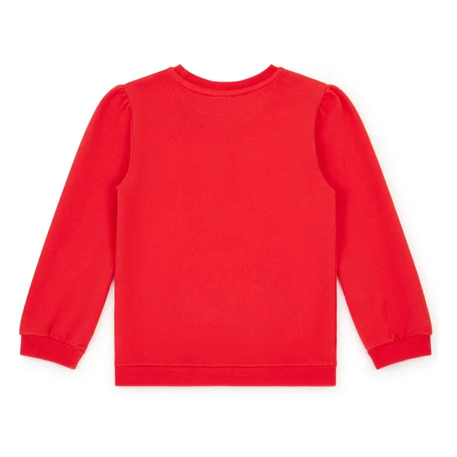 Smack organic cotton sweatshirt | Red