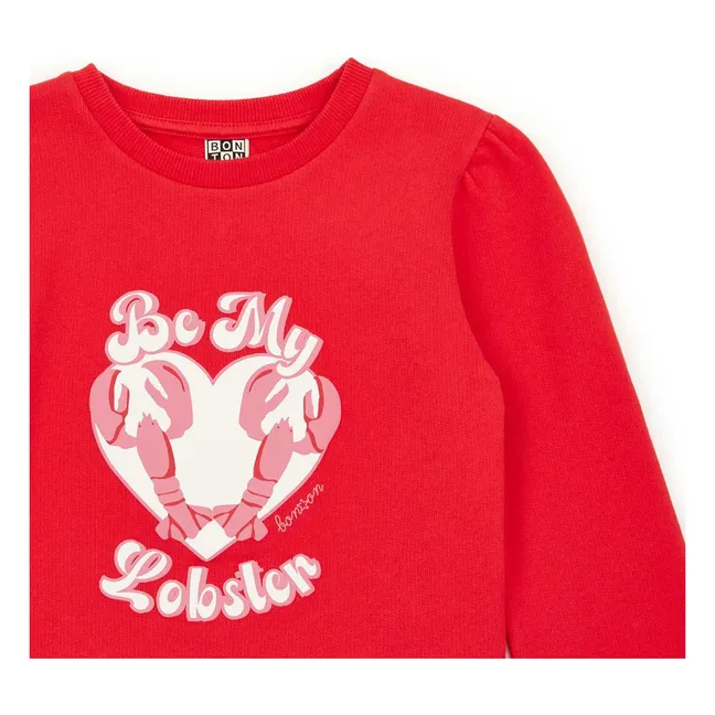 Smack organic cotton sweatshirt | Red