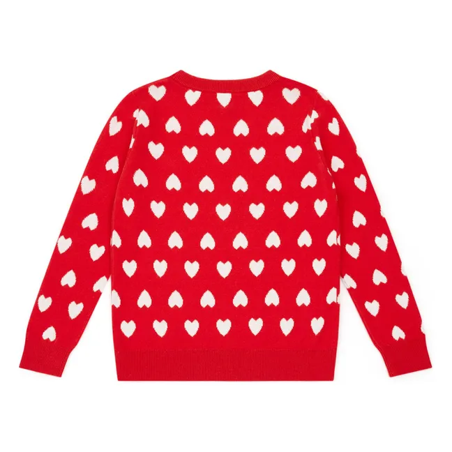 Paula Cœurs sweater | Red