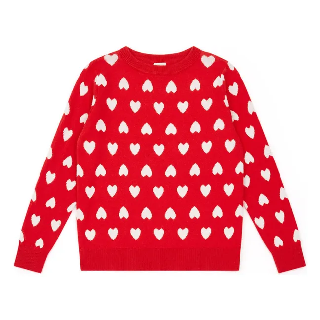 Paula Cœurs sweater | Red