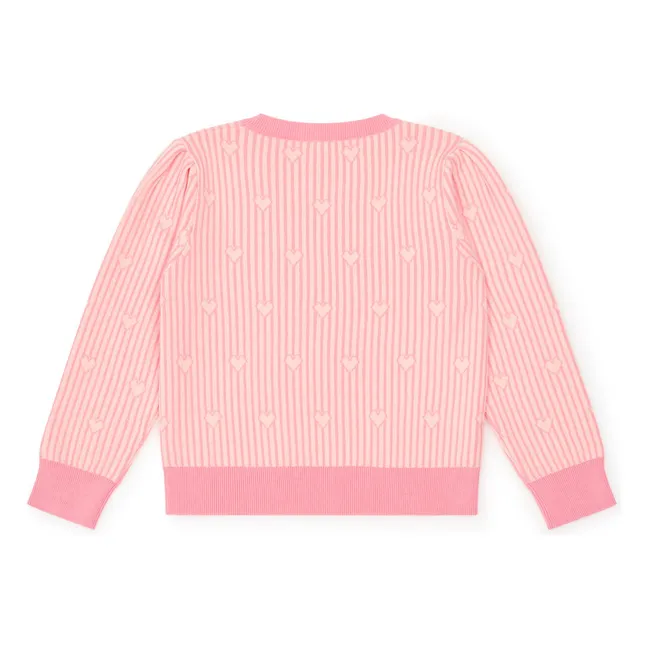 Paula Cœurs sweater | Pale pink