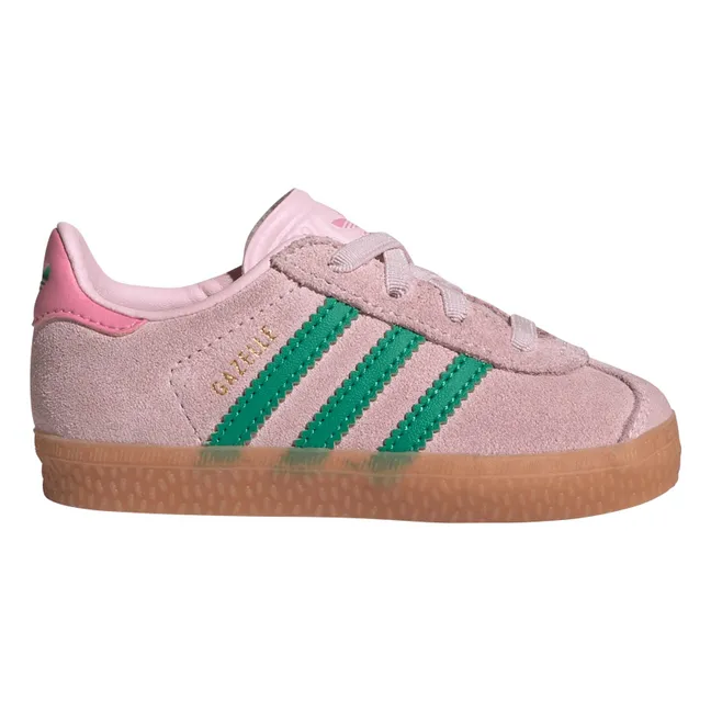 Baskets Gazelle Lacets Elastiqués | Rose pâle