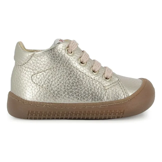 Yaka Walk Botines de piel granulada | Dorado