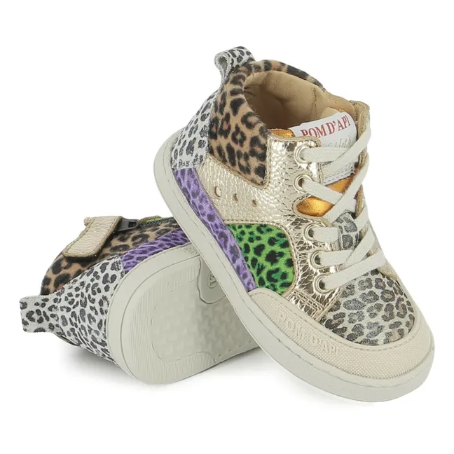 Bump Velvet Mousse Sneakers | Gold