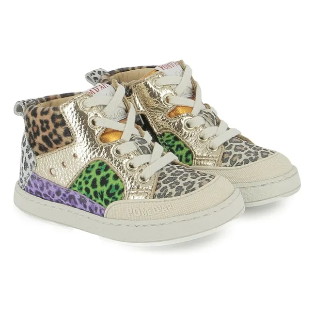 Bump Velvet Mousse Sneakers | Gold