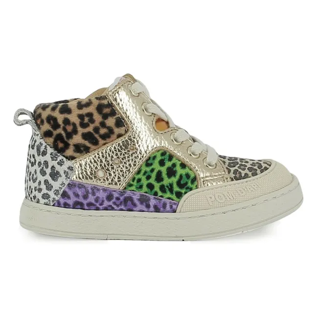 Bump Velvet Mousse Sneakers | Gold