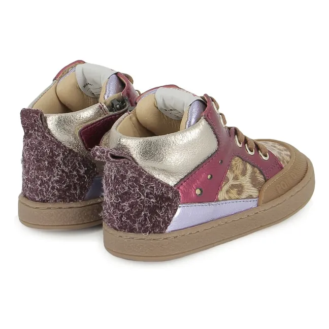 Bump Leopard Mousse Turnschuhe | Fuchsie