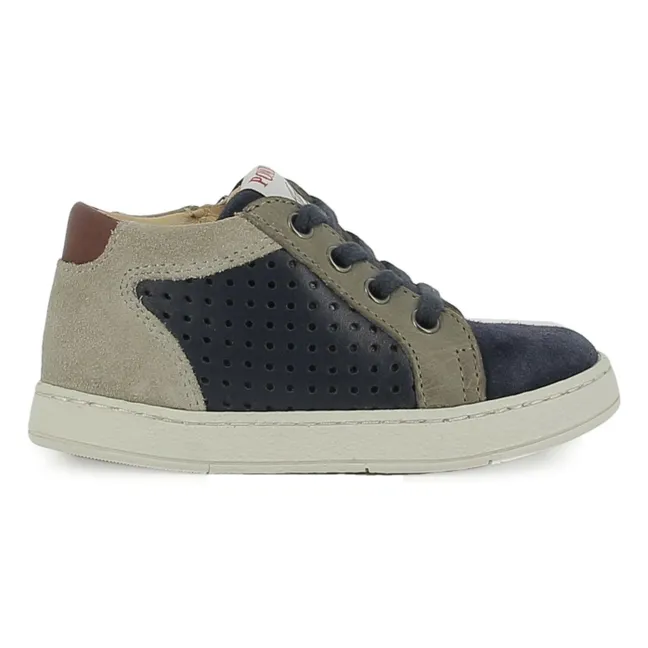 Mousse Lace Perfo Velours Turnschuhe | Navy