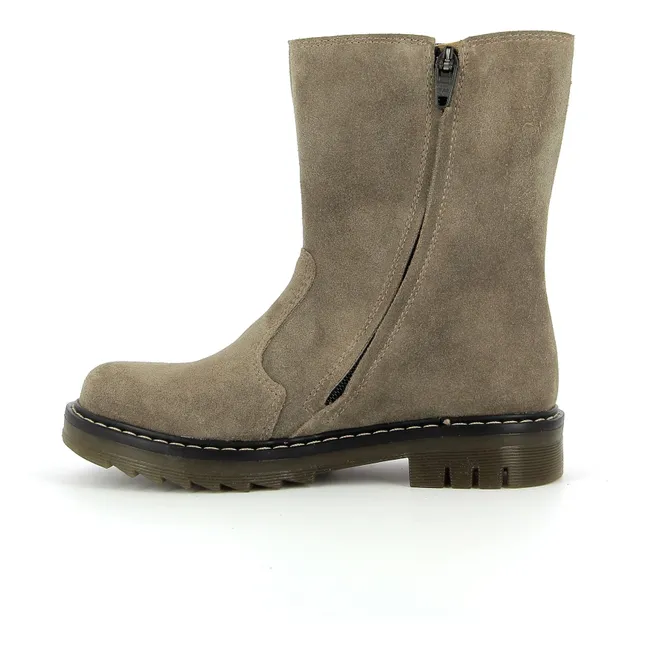 Sid Mid Velours Stiefel | Maulwurfsfarben