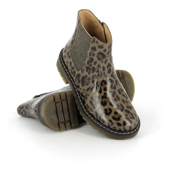 Sid Jodzip Leopard Stiefel | Braun