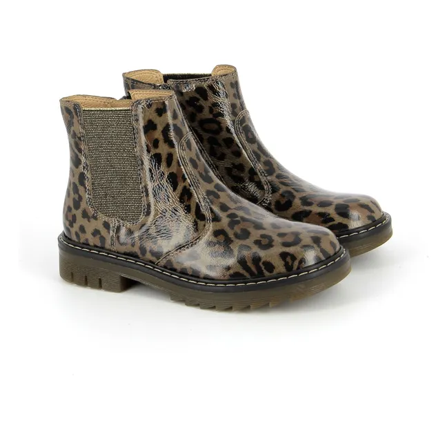 Sid Jodzip Leopard Stiefel | Braun