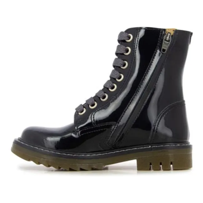 Sid Ranger Lackstiefel | Schwarz