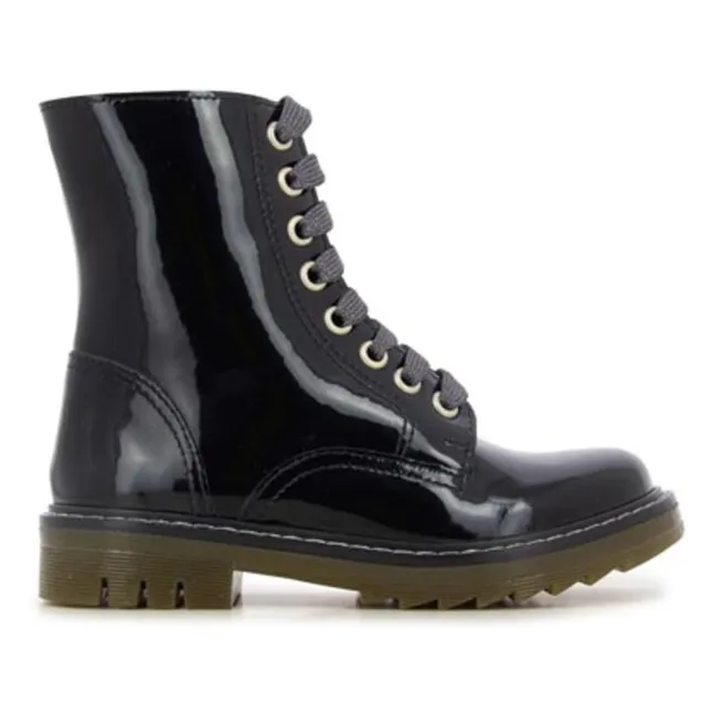Sid Ranger Lackstiefel | Schwarz