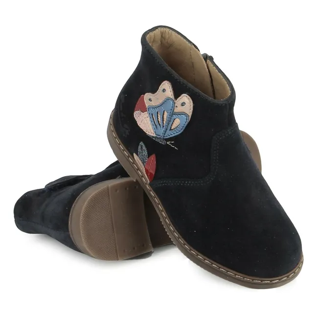 City Fly Samt-Stiefel | Navy