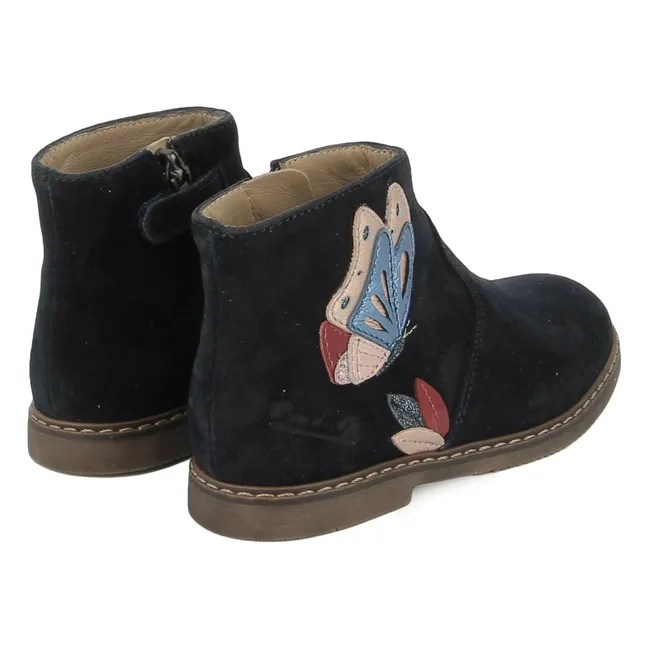 Bottines City Fly Velours | Bleu marine