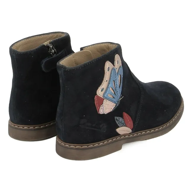 City Fly Samt-Stiefel | Navy