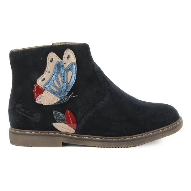 Bottines City Fly Velours | Bleu marine