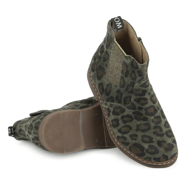 Bottines City Jodzip Léopard | Vert kaki- Image produit n°4
