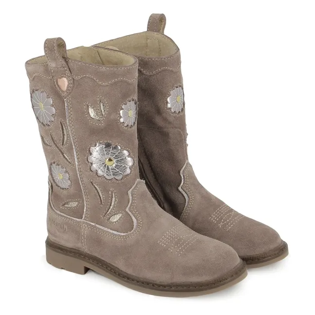 Bottines Sister Wendy Flo Velours | Vieux Rose