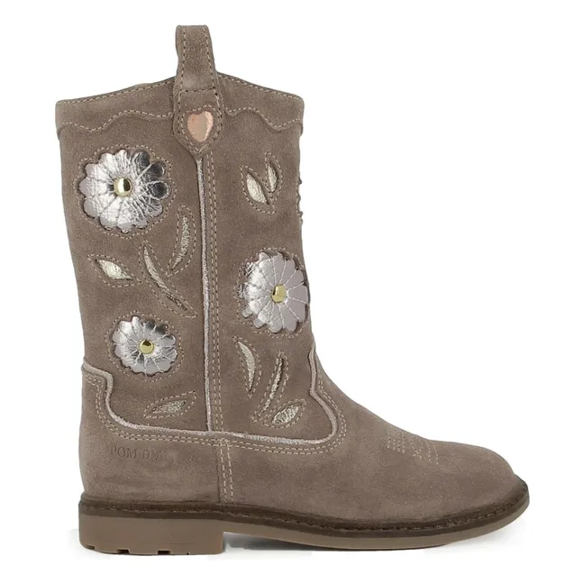 Bottines Sister Wendy Flo Velours | Vieux Rose