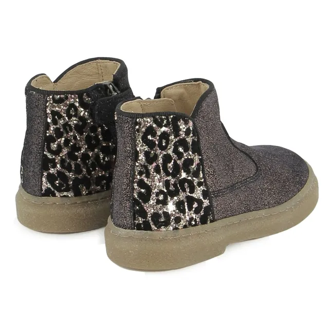 Trix Back Velours Stiefel | Schwarz