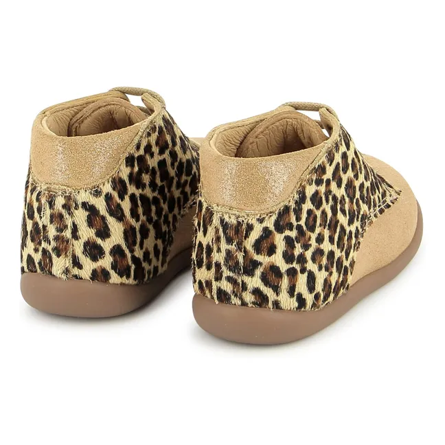 Bottillons Stand Up Derby Velours | Beige