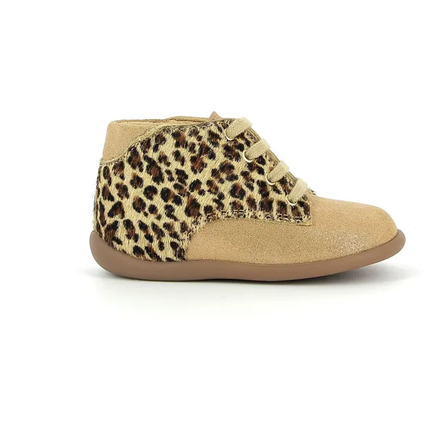 Bottillons Stand Up Derby Velours | Beige
