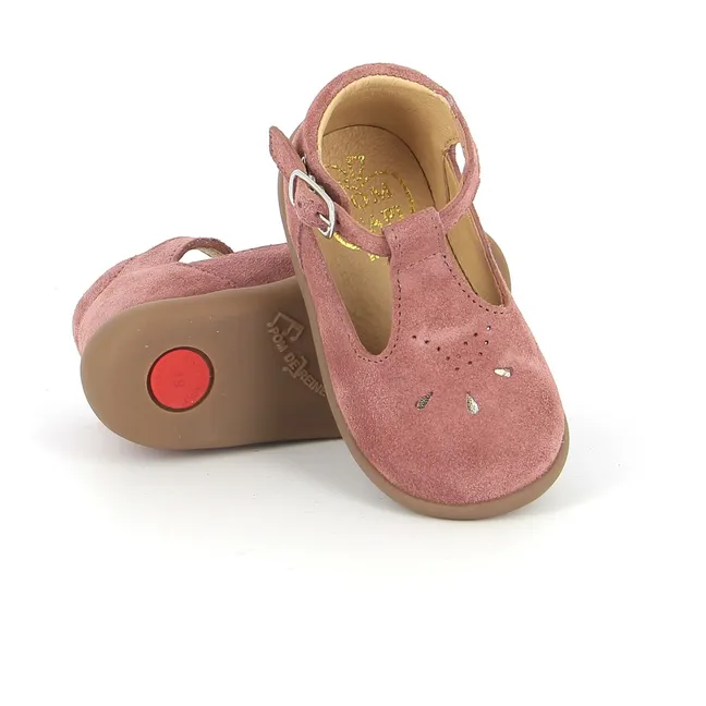 Stand Up Salomé Samt-Sandalen | Rosa