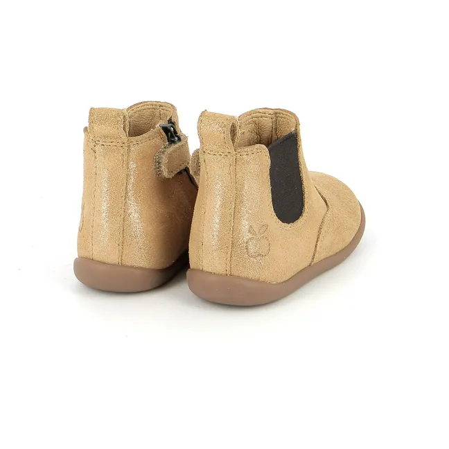 Bottines Stand Up Jod Velours | Beige