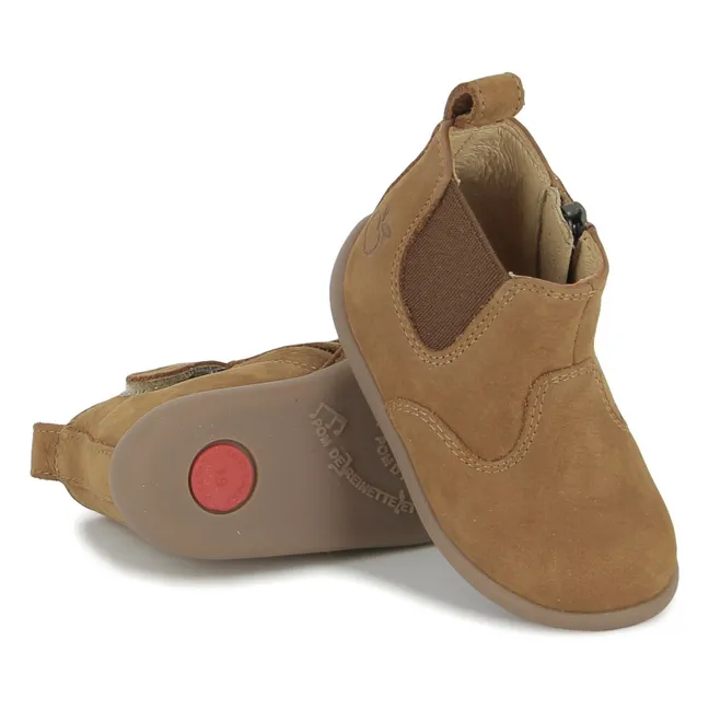 Jod Nubuck Stand Up Stiefel | Kamelbraun