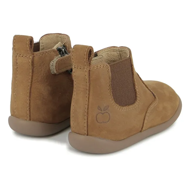Jod Nubuck Stand Up Stiefel | Kamelbraun