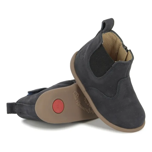 Jod Nubuck Stand Up Stiefel | Navy