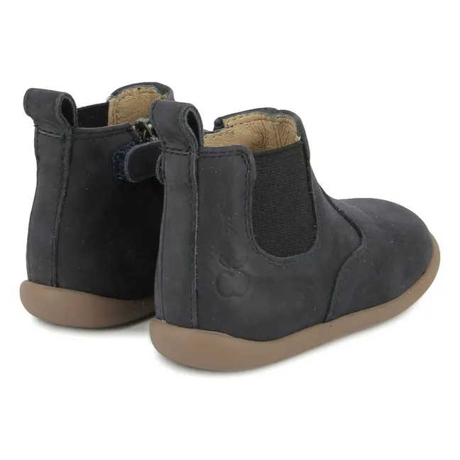 Jod Nubuck Stand Up Stiefel | Navy