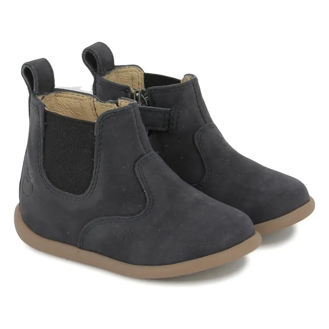 Jod Nubuck Stand Up Stiefel | Navy
