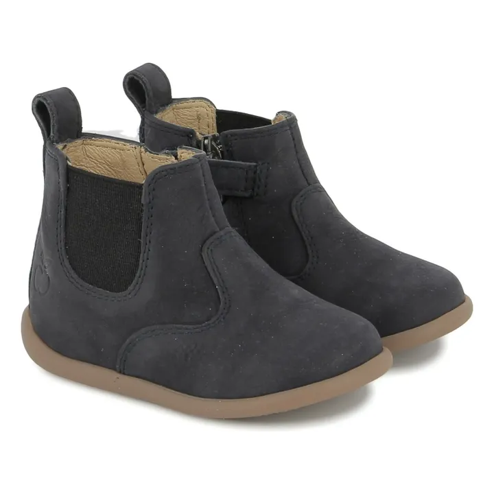 Bottines Stand Up Jod Nubuck | Bleu marine- Image produit n°1