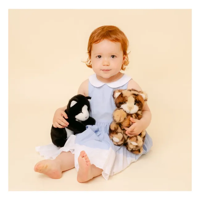 Gustave tabby plush cat 25 cm | Brown