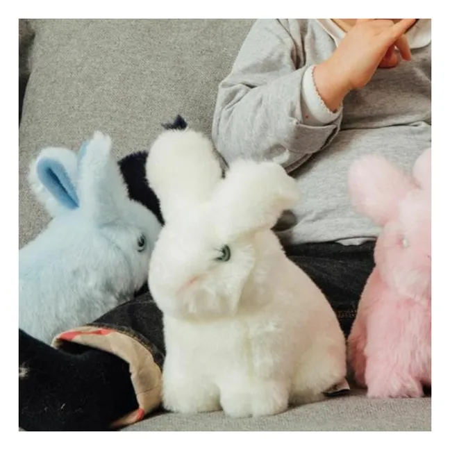 Peluche conejo Léon 15 cm | Blanco