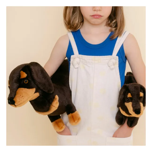 Peluche Teckel Eugène 40 cm | Noir