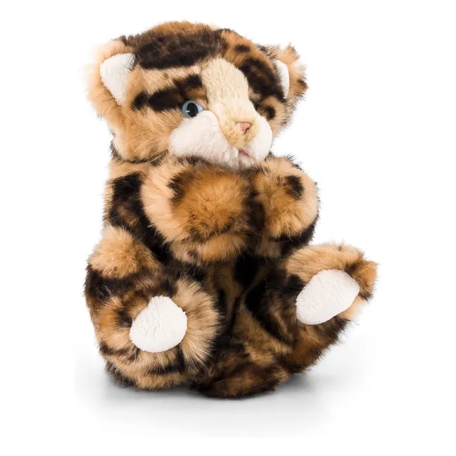 Gustave tabby plush cat 25 cm | Brown