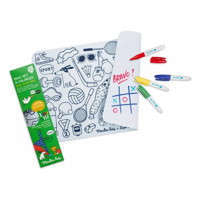 Mini coloring set The Loufoques with 4 markers - SuperPetit x Moulin Roty