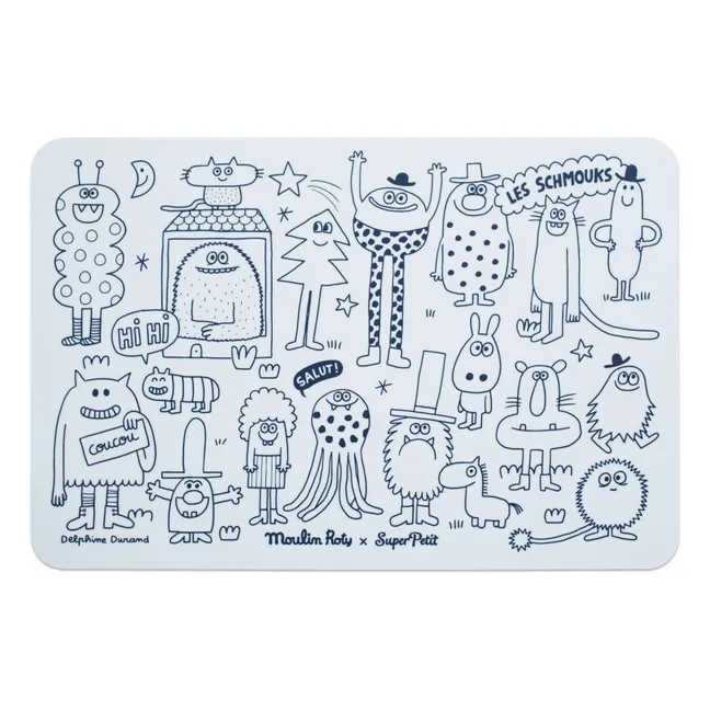 The Smouks mini coloring set with 4 markers - SuperPetit x Moulin Roty