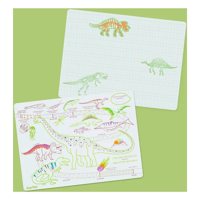 Coloriage éducatif L'âge des Dinosaures avec 3 feutres