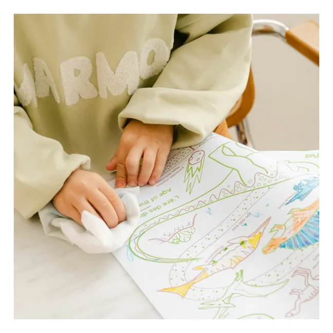 Coloriage éducatif L'âge des Dinosaures avec 3 feutres