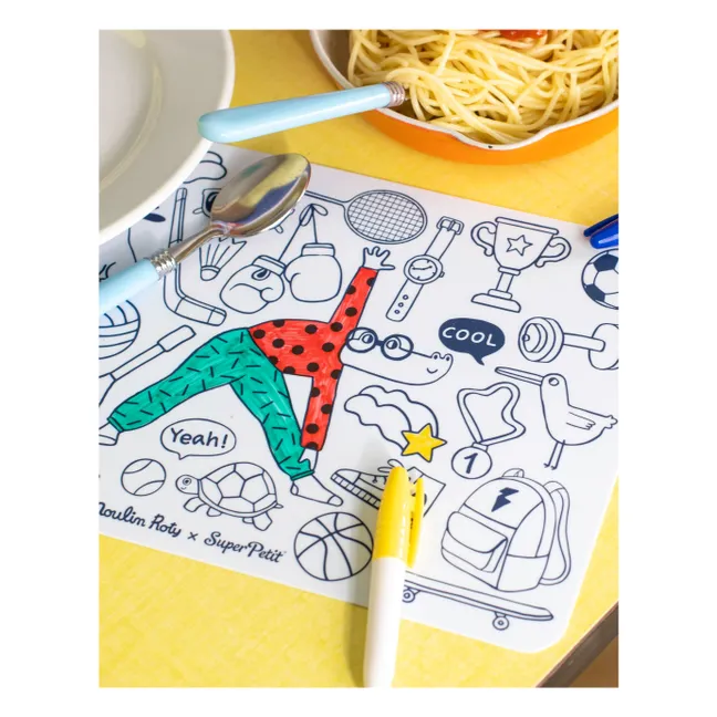Mini coloring set The Loufoques with 4 markers - SuperPetit x Moulin Roty