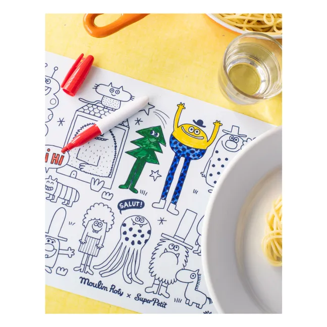 The Smouks mini coloring set with 4 markers - SuperPetit x Moulin Roty