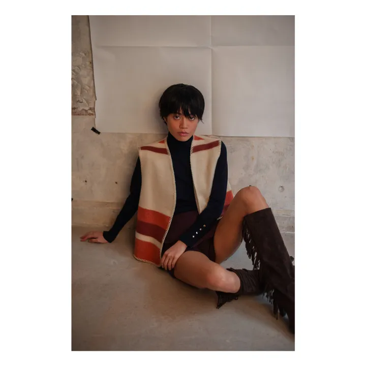Gilet Sans Manches Hopis Laine Recyclée | Beige- Image produit n°3