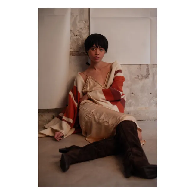 Hopis Capa de lana reciclada | Beige