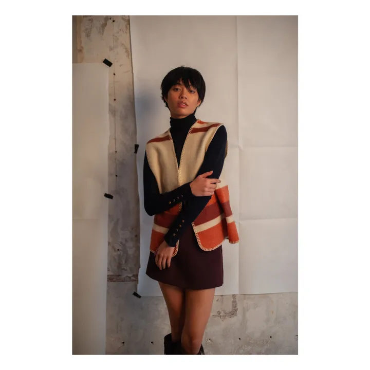 Chaleco sin mangas Hopis Lana reciclada | Beige- Imagen del producto n°0