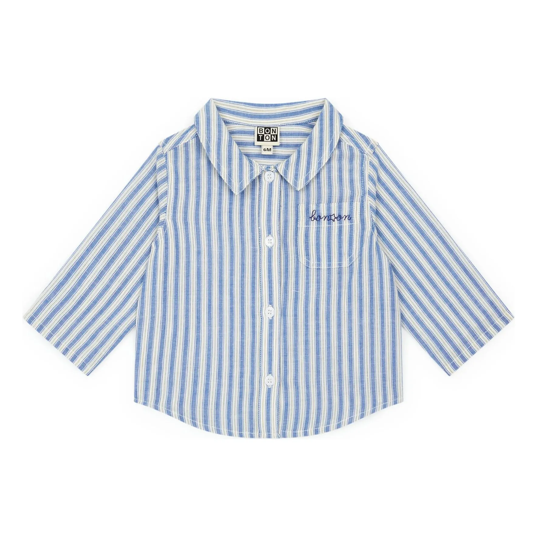 Bonton Blue Pan Striped Shirt
